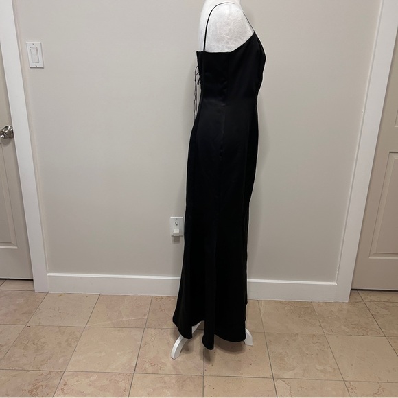 Vintage Fairweather Women’s Size 2 Black long fit and flare Maxi Dress witchy - Picture 4 of 16